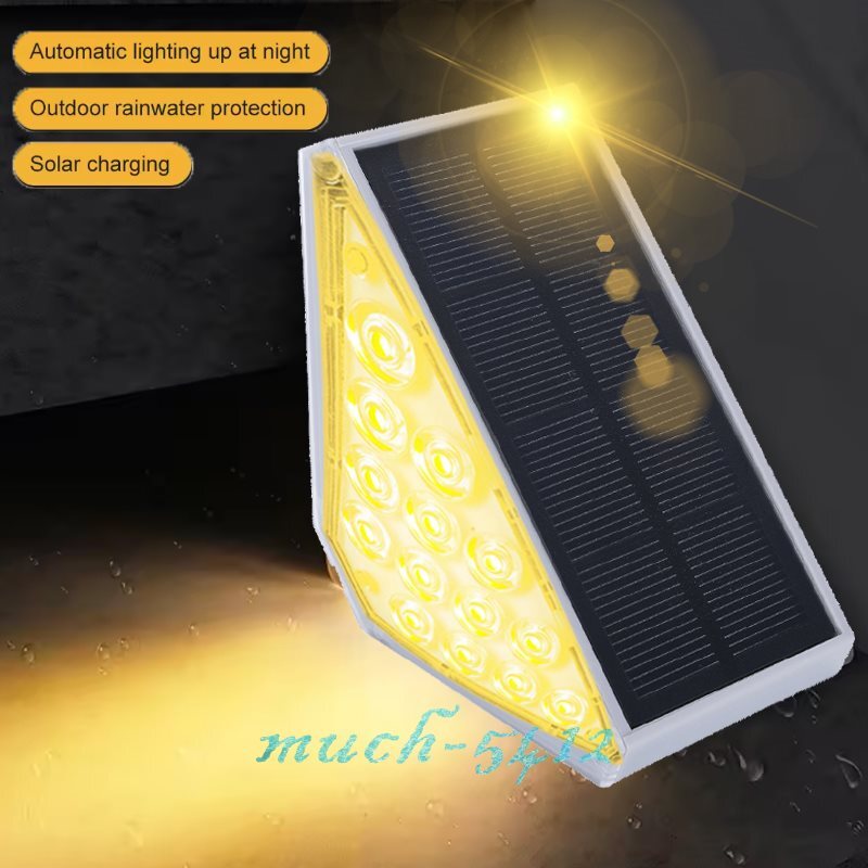 1PCS LED Solar Power Fence Lights Deck Door Stair Step Outdoor Garden Wall Lamp