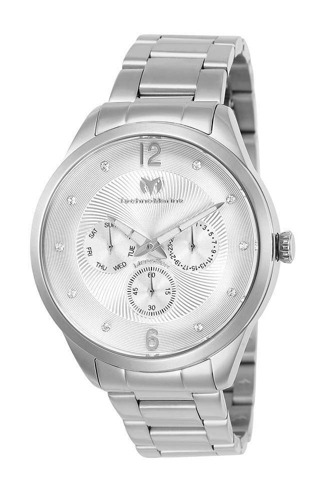 TechnoMarine MoonSun Men's Multi-Functions Watch 42mm TM-117039 Silver Dial