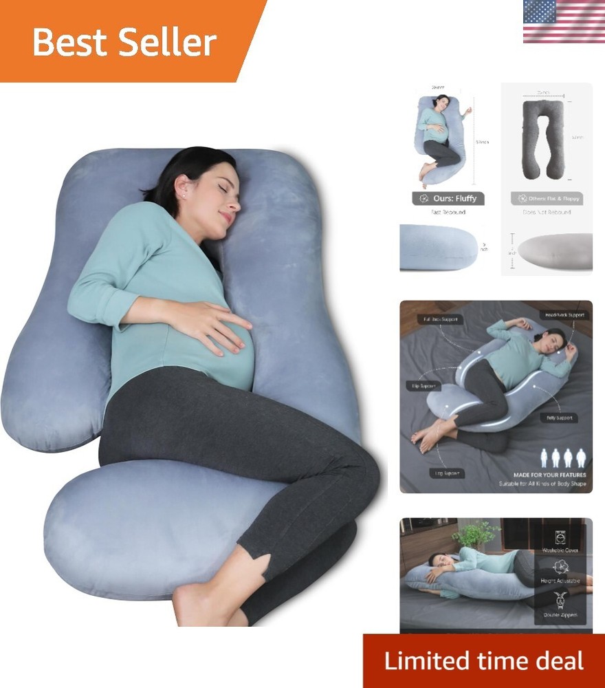 Removable Velvet Body Pillow for Moms - Soft Support & Comfort