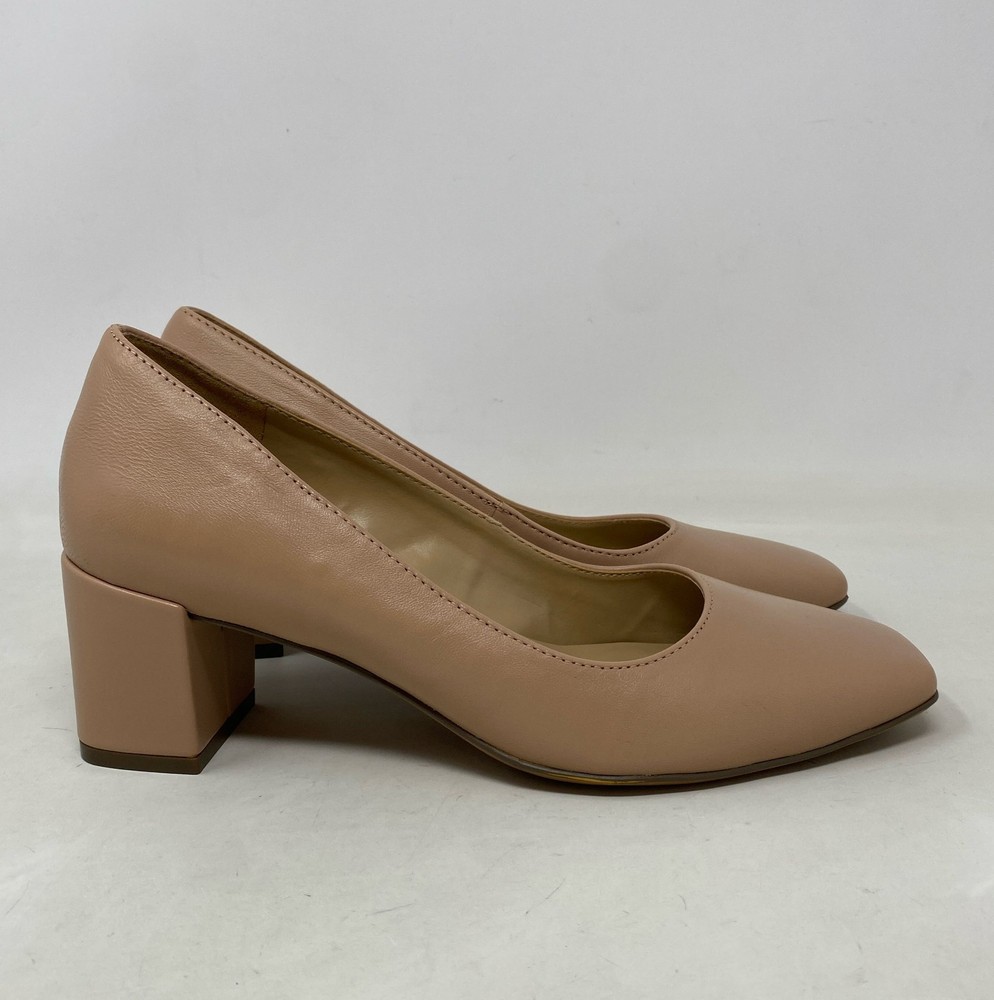Naturalizer Karina Low Block Heel Square Toe Pump - Gingersnap Brown  - W 7