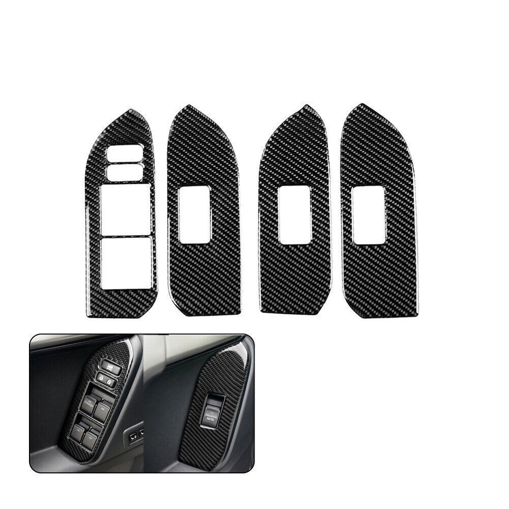 4x Door Window Lift Switch Cover Trim For Toyota Land Cruiser Prado 2010-18 LHD