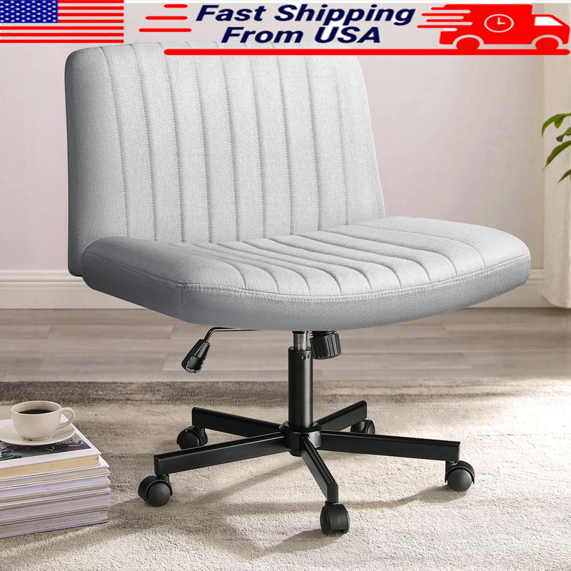 Ergonomic Wide Seat Adjustable Swivel Office Chair with Wheels and Padding