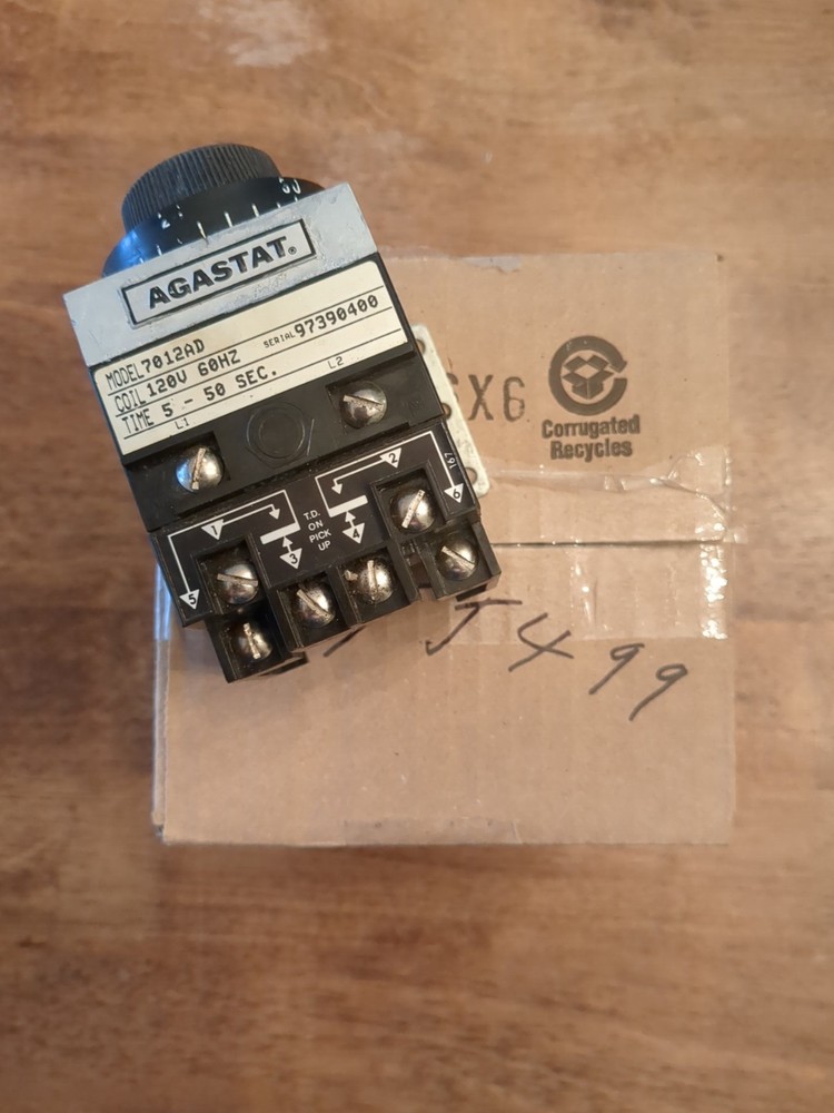 7012AD AGASTAT Time Delay Relay 120V 5-50 Seconds