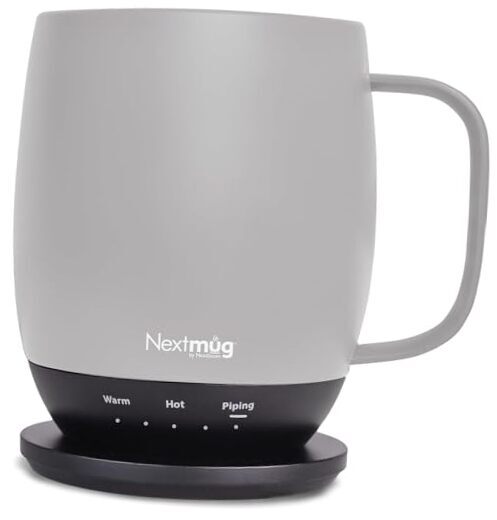 Nextmug - Temperature-Controlled, Self-Heating Coffee Mug (14 oz.) Almond