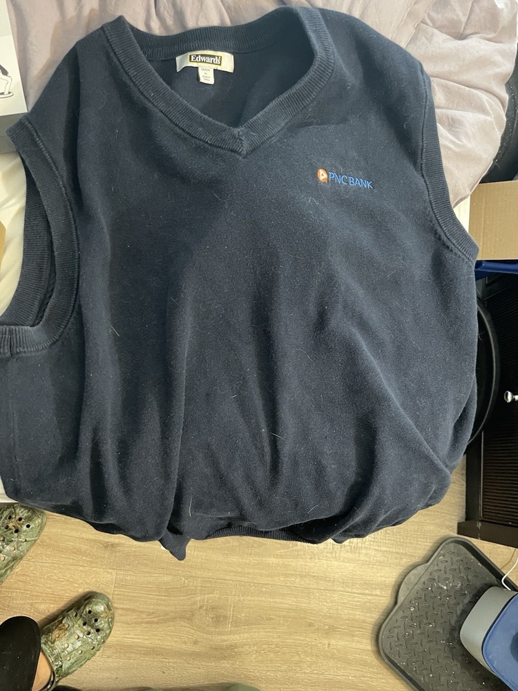 PNC Bank Embroidered Sweater Vest Size XL for Men