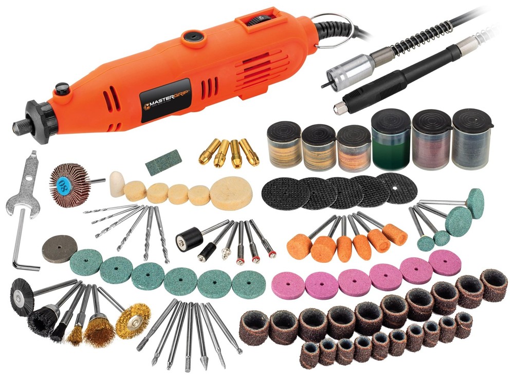 Mastergrip 1.1A Variable Speed Rotary Tool with 215-Piece Accessory Kit
