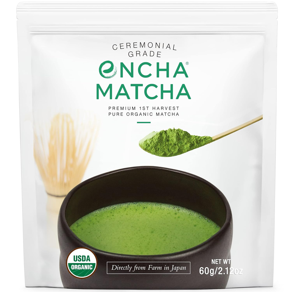Encha Ceremonial Grade Matcha Powder - First Harvest Organic Japanese Matcha Gre