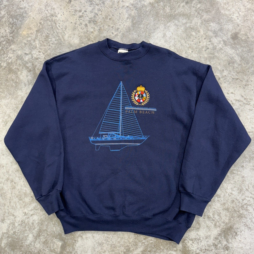 Vintage Palm Beach Architects Shipbuilders Sweatshirt Mens XL Crewneck Nautical