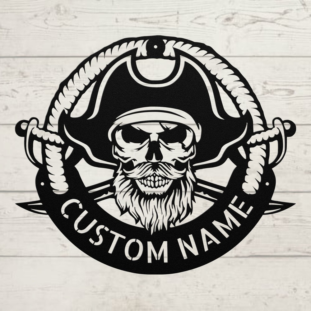 Custom Pirate Metal Sign Gift for Pirate Lovers Decor for Home, Bar, or Man Cave