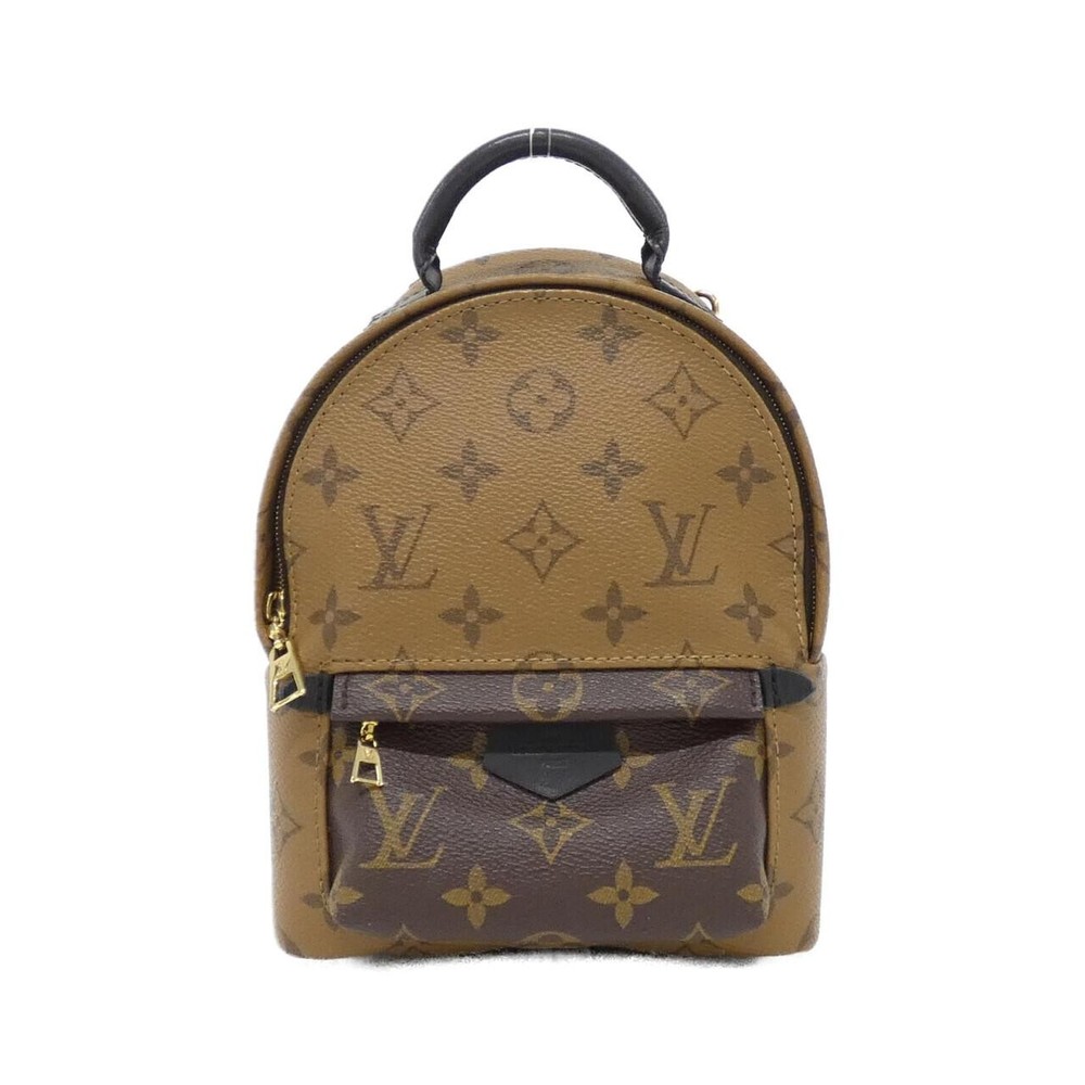 Authentic Louis Vuitton Monogram Reverse Palm Springs Mini Backpack M44872