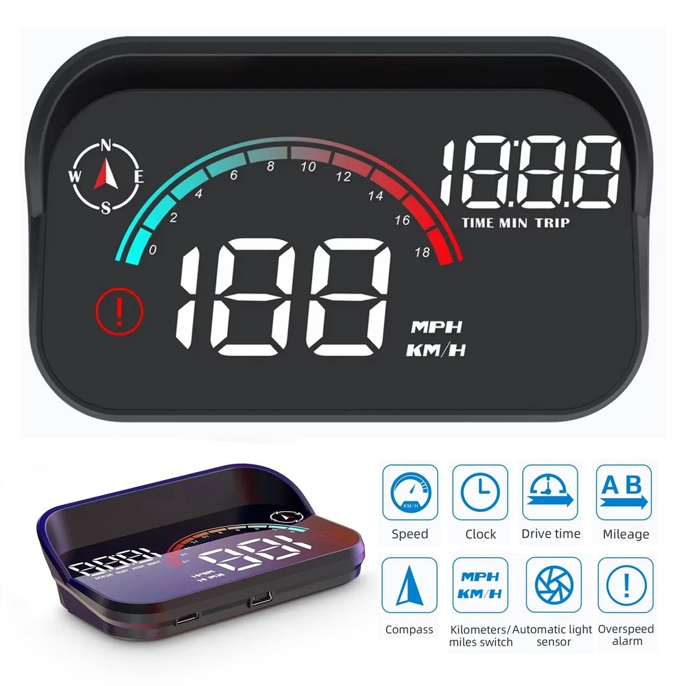 Universal GPS Digital HUD Speedometer Head Up Display for Cars