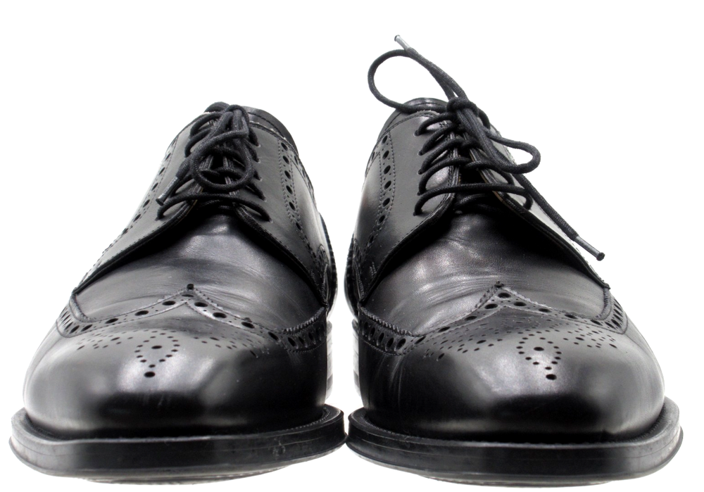 Men's Magnanni Black Short Wingtips Size 10.5 M