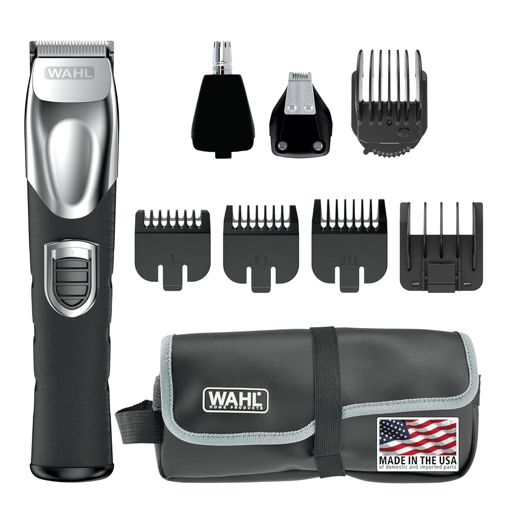 USA Rechargeable Lithium Ion Beard Trimmer for Men with Detail and Ear Trimmer  