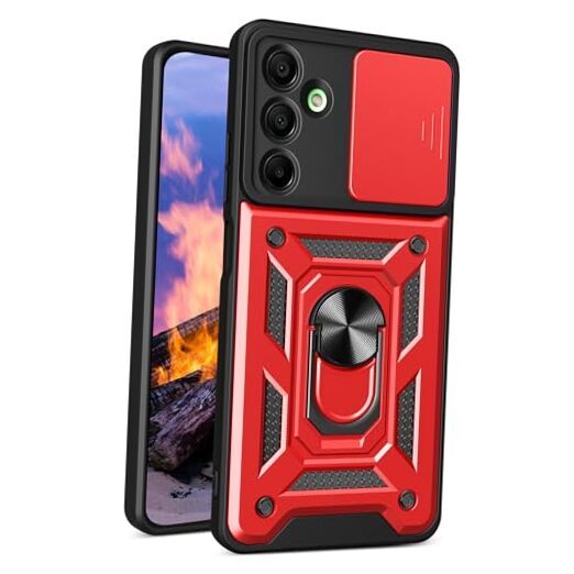 Armor Case for Samsung Galaxy A16 5G, Military Grade Durable Shockproof Red