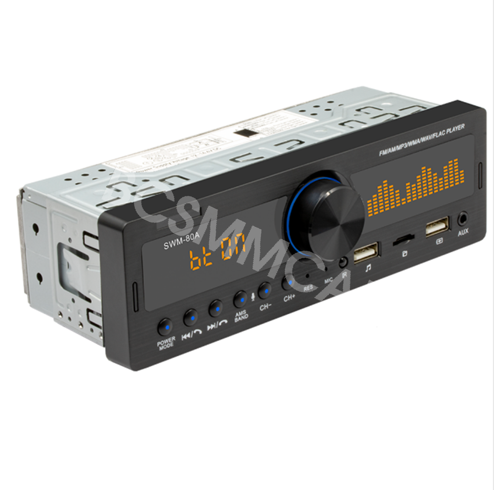 Upgrade your car audio with this In-dash MP3 Player featuring Bluetooth, AUX, USB, TF card support, FM radio, and built-in handsfree mic.