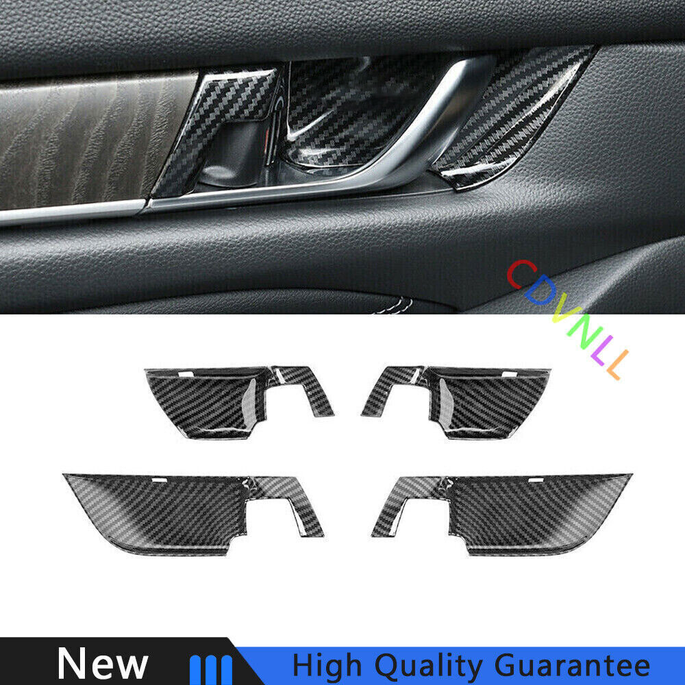 For Honda Accord 10th 18-2022 Carbon Fiber Interior Door Handle Lock Cover Trim