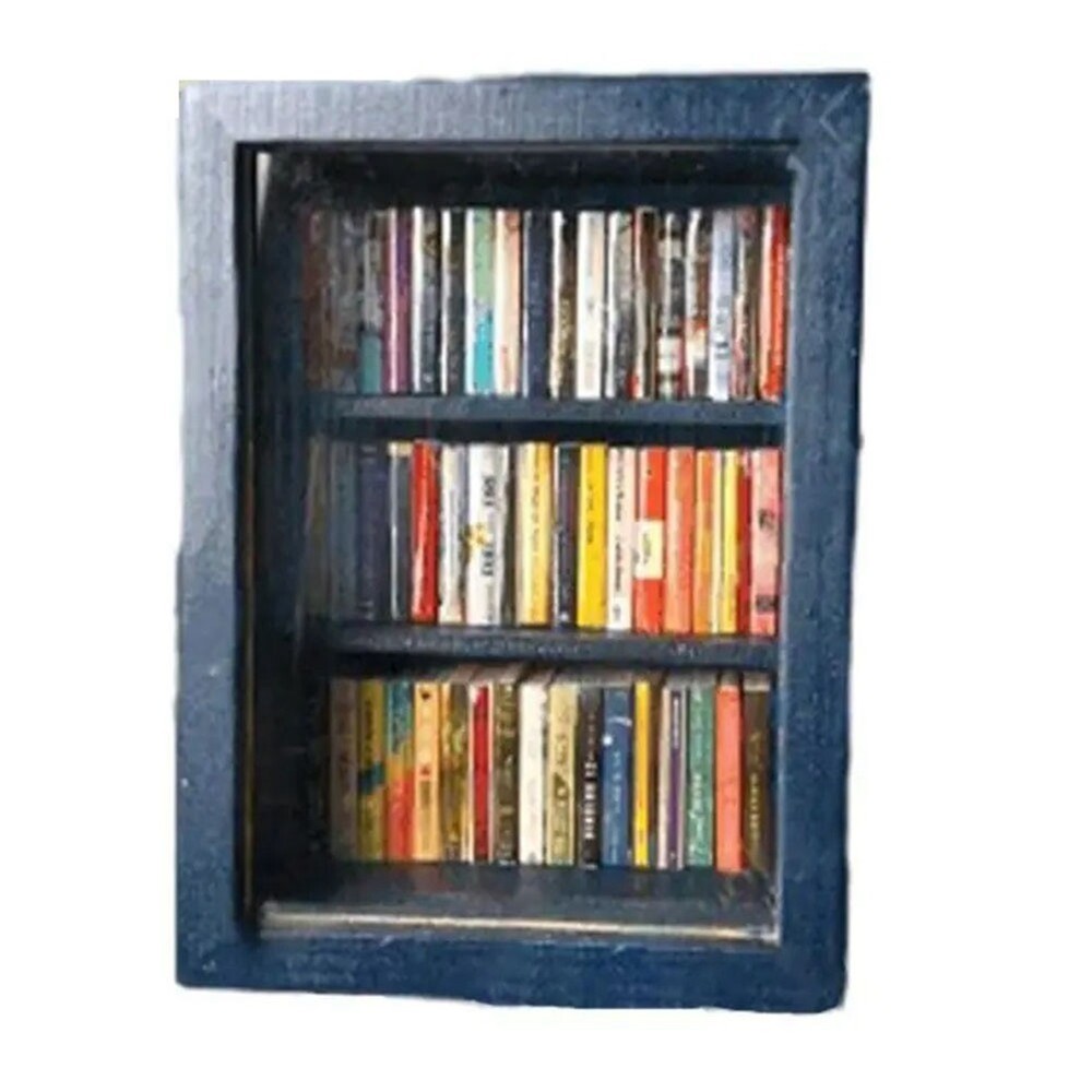 Miniature Bookshelf  Anxiety Bookshelf Wooden Tiny Book Library Stress8965