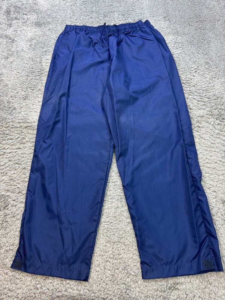 Vintage 90s London Fog Navy Blue Track Pants XL Y2K Windbreaker Style