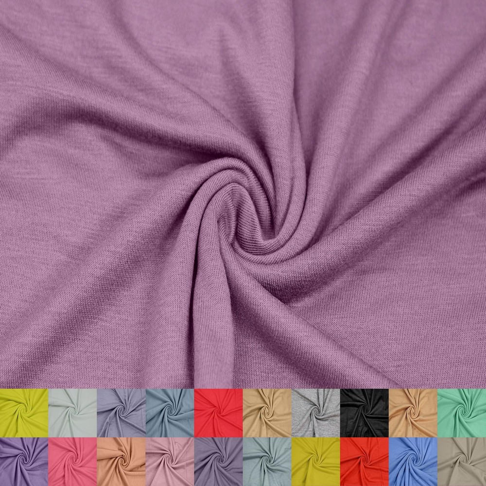 Solid Color Heavy Rayon Spandex Jersey Knit Fabric/ 4-Way Stretch-(180GSM)/ D...