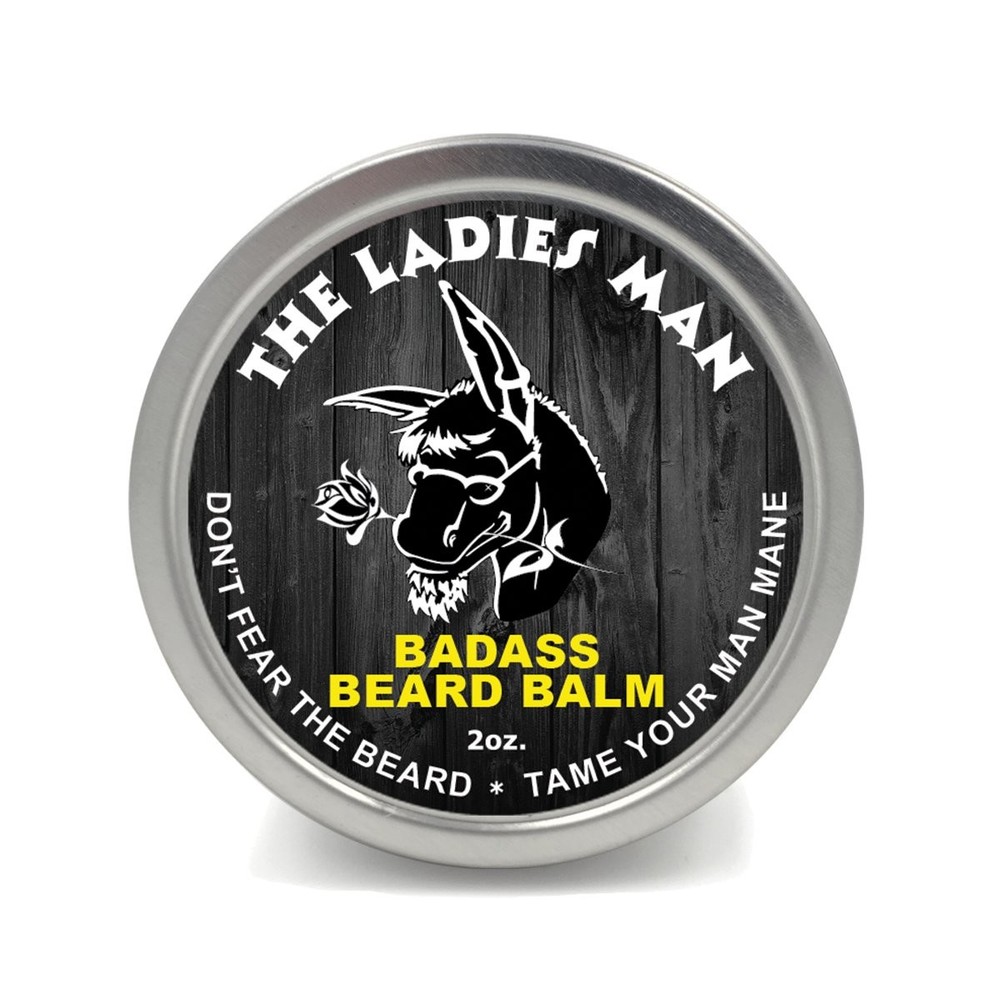 Badass Beard Care Balm in Ladies Man Scent 2 oz Pack