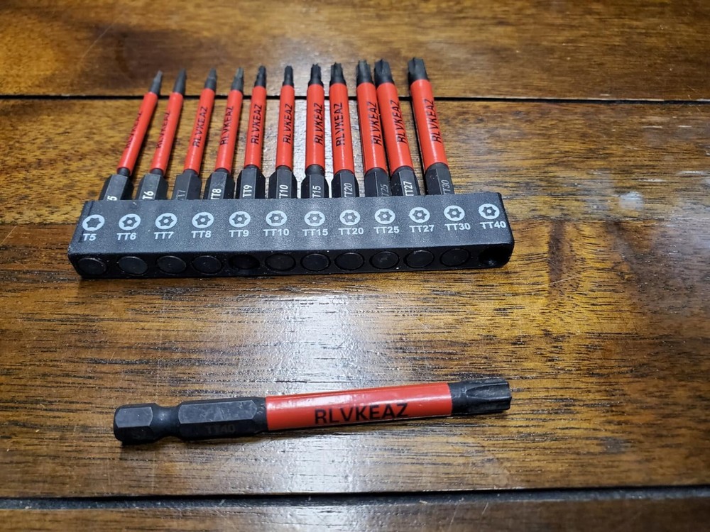 12-Piece 3-Inch S2 Steel Torx Bit Set T5-T40 with 1/4