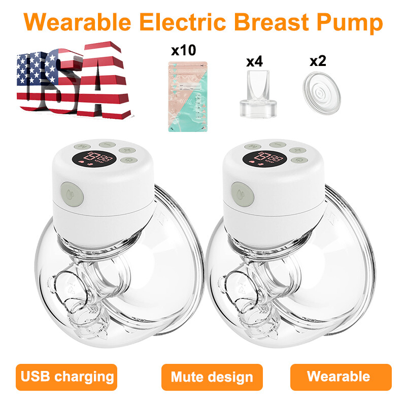 2 Mode 9 Levels Double Electric Wearable Breast Pump USB charging Breastfeeding