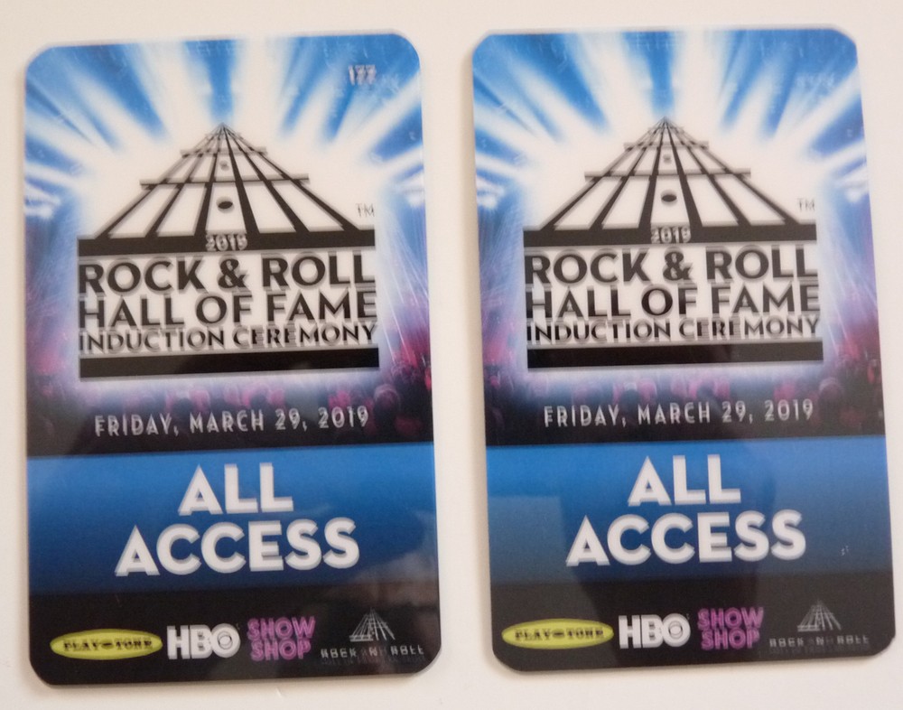 Rock & Roll Hall Of Fame March 29 2019 Ceremony AA Blue Backstage Pass D8
