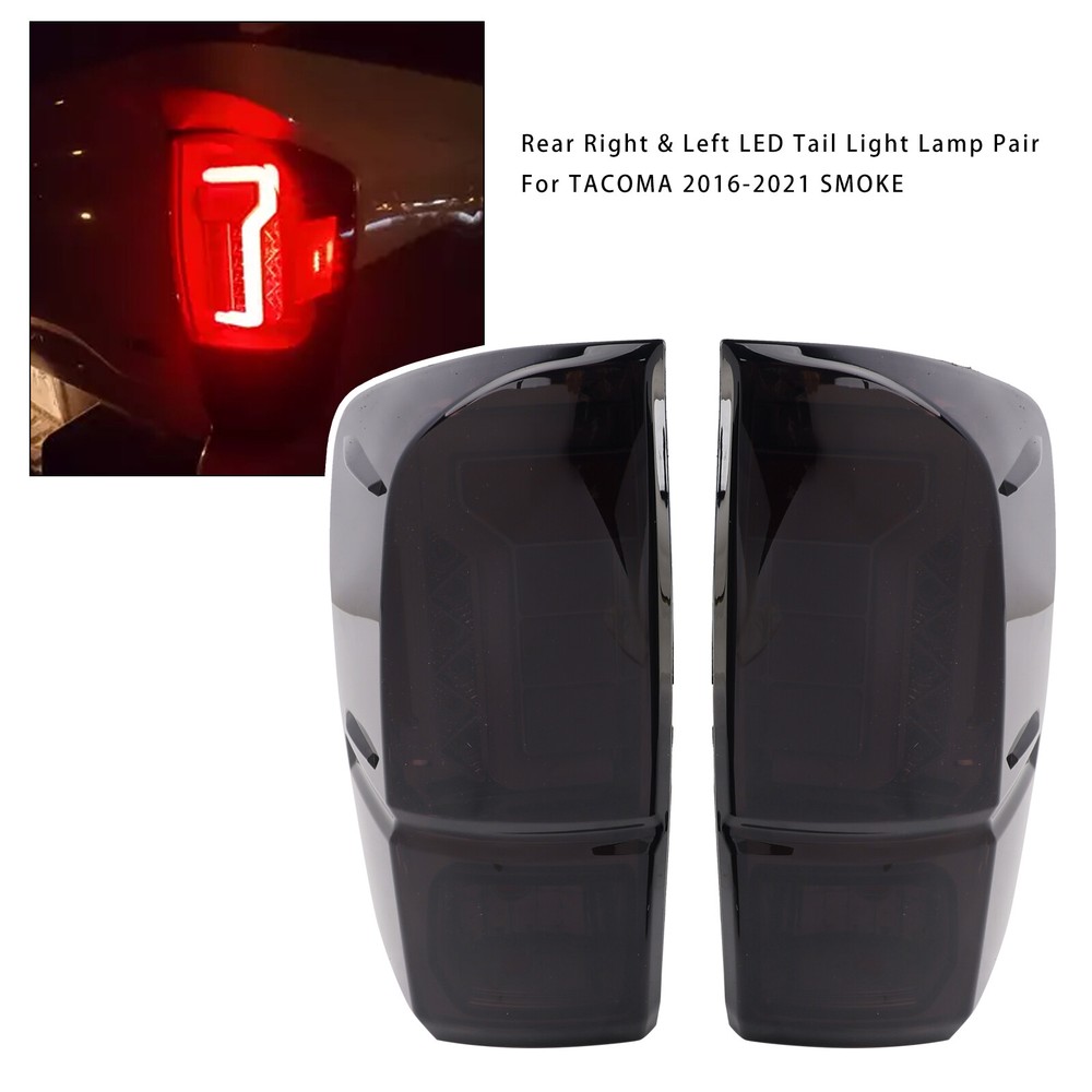 2016-2021 Tacoma LED Tail Light Pair - Smoke Lens - Right & Left Side