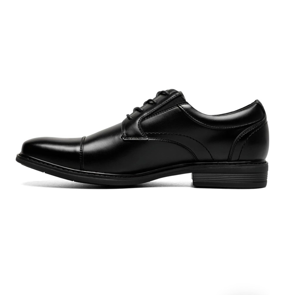 Nunn Bush Cap Toe Oxford Mens Black Lace Up Dress Shoes Size 12