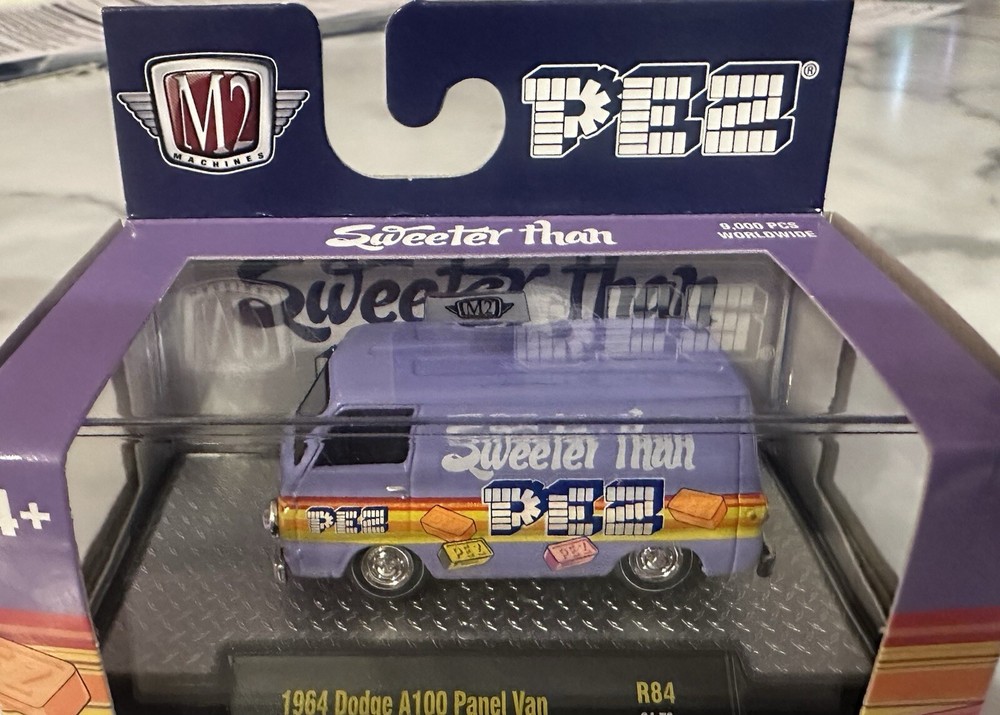 M2 MACHINES  - 1964 DODGE A100 PANEL VAN - R84 - SWEETER THAN -PEZ - PURPLE
