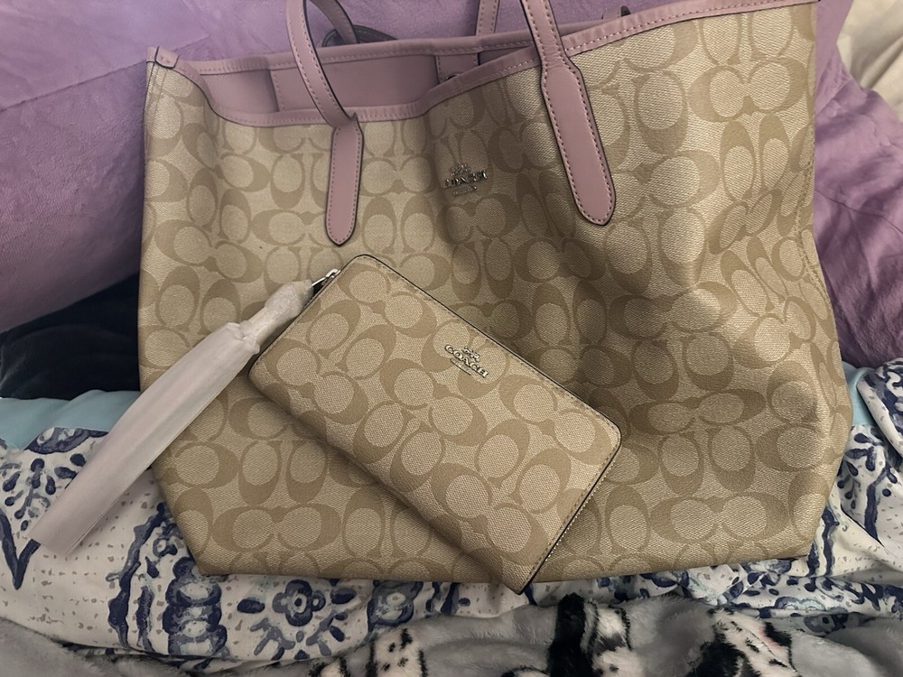 coach handbags large tote used And Matching Wallet (tote New W No Tags Wallet Nw
