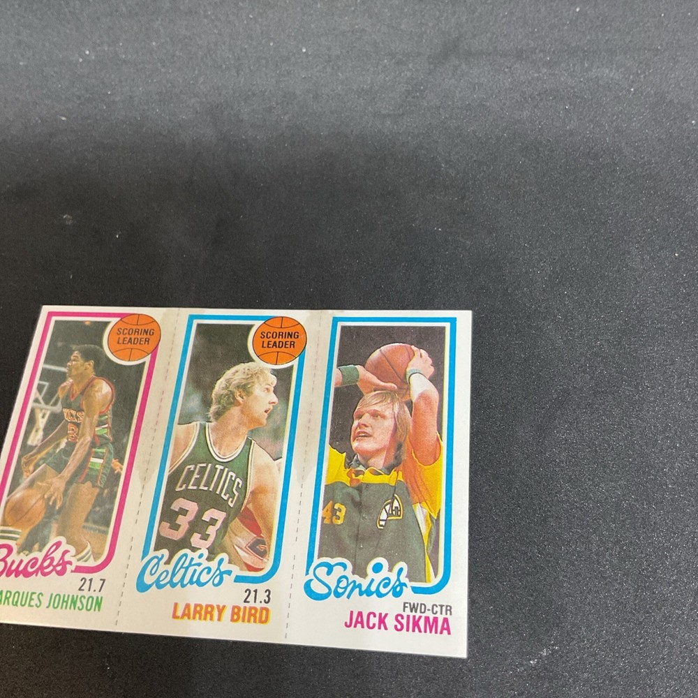 1980-81 Topps - #232-30-143 Larry Bird, Jack Sikma, Marques Johnson (RC)