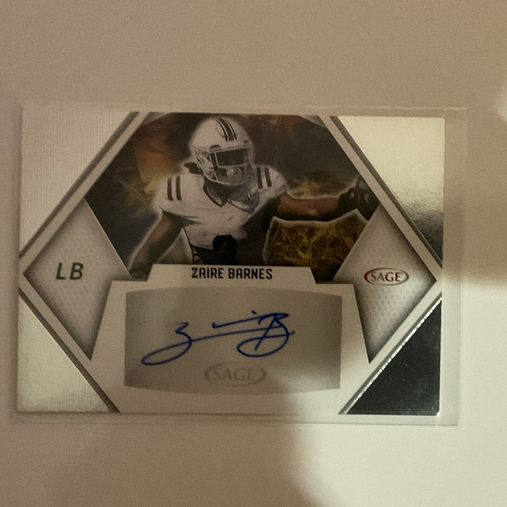 Zaire Barnes ROOKIE AUTO 2023 SAGE High Series #A-ZB Western Michigan/NY Jets