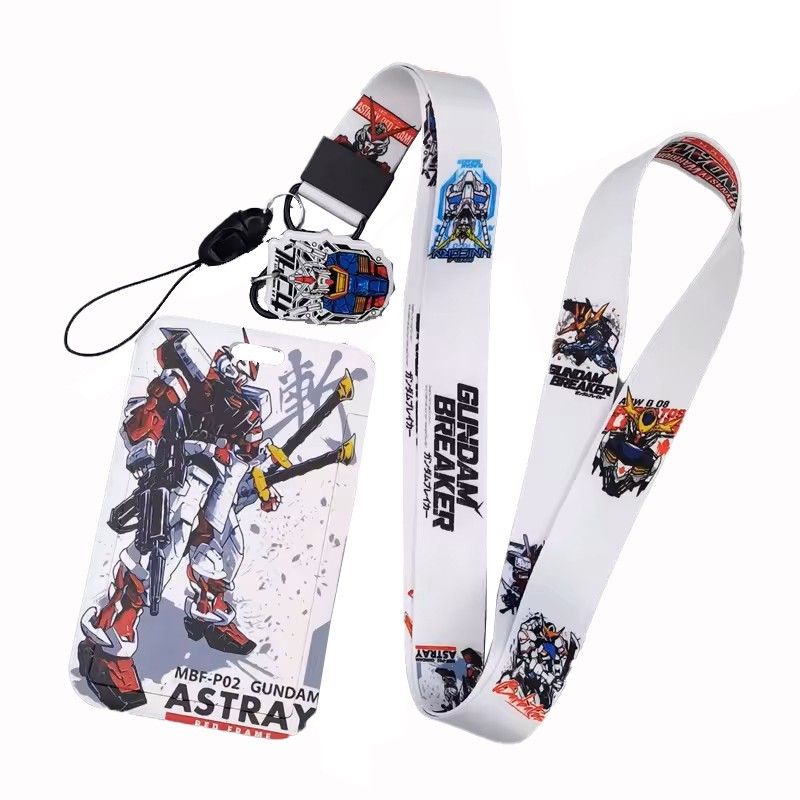 Gundam Characters Themed Lanyard ID Badge Holder Keychain Neck Strap - US Seller
