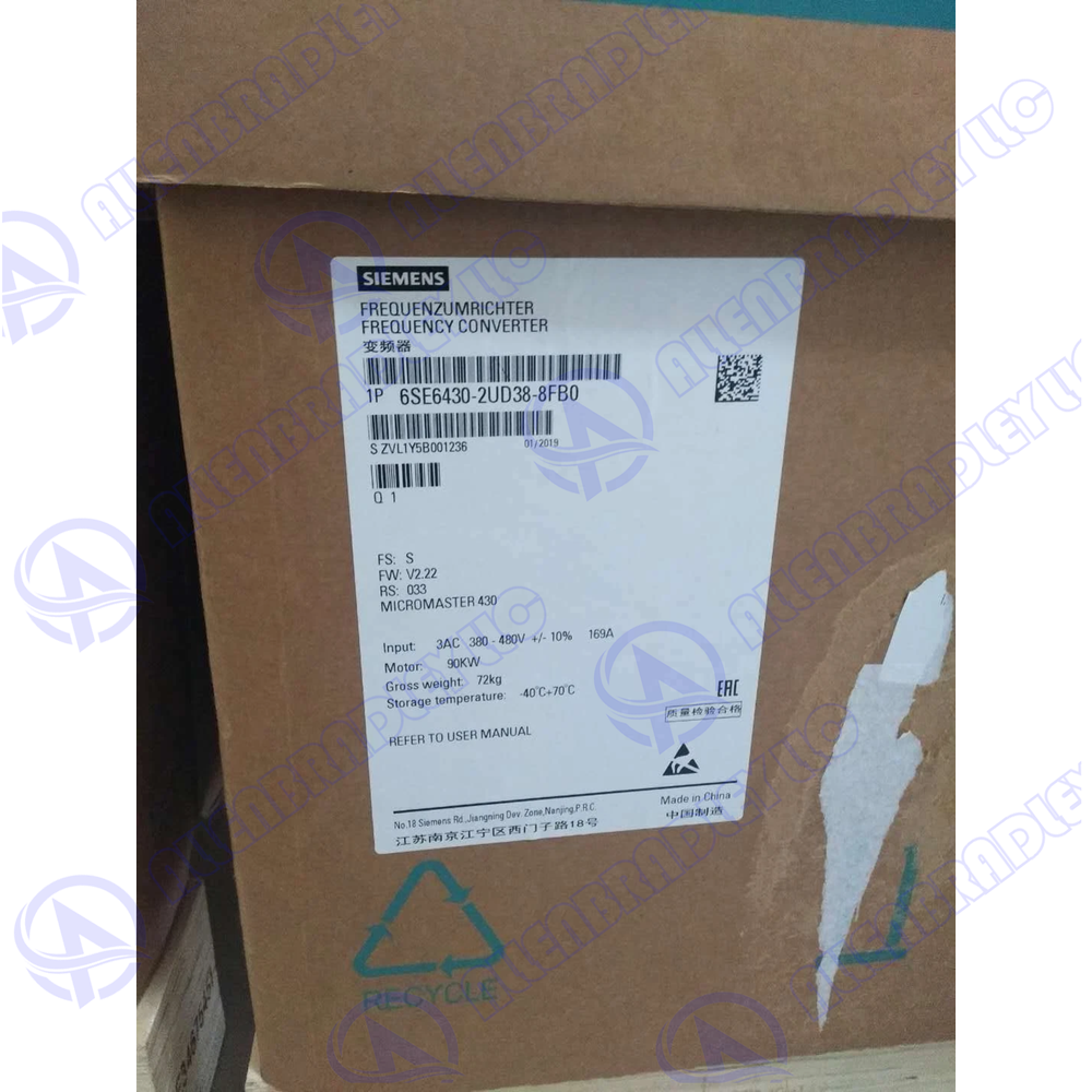 6SE6430-2UD38-8FB0 SIEMENS MICROMASTER430 Without Filter Expedited Shipping GQZ1