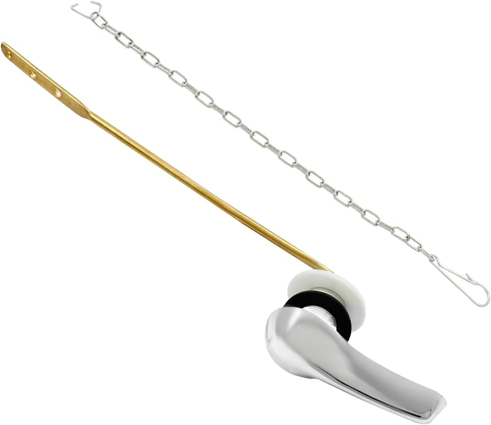 Toilet Handle Replacement Kit Toilet Chrome Finish Tank Flush Lever with Stainle