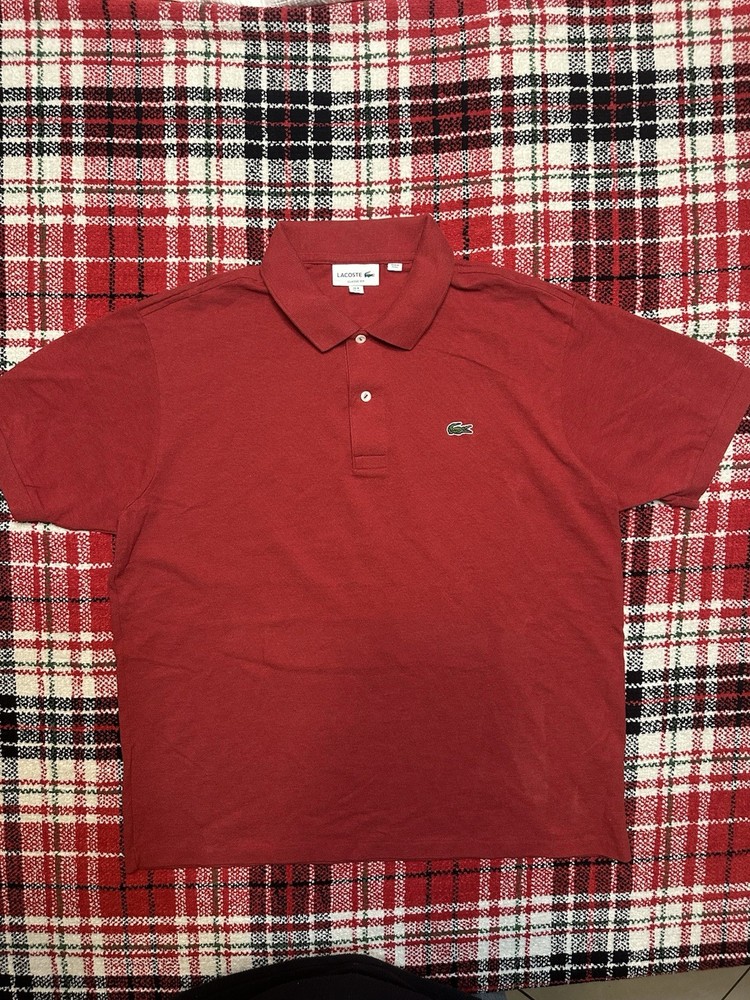 red Lacoste classic fit 100% cotton pique polo shirt Size XL
