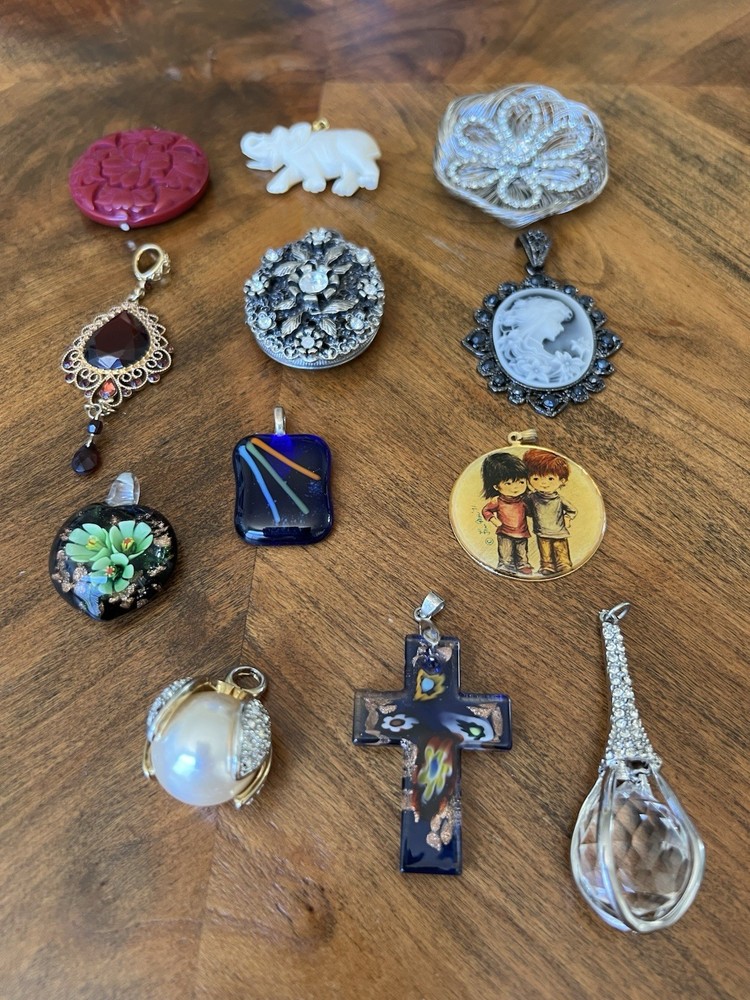 Vintage Pendant Lot for Necklaces Multiple Designs
