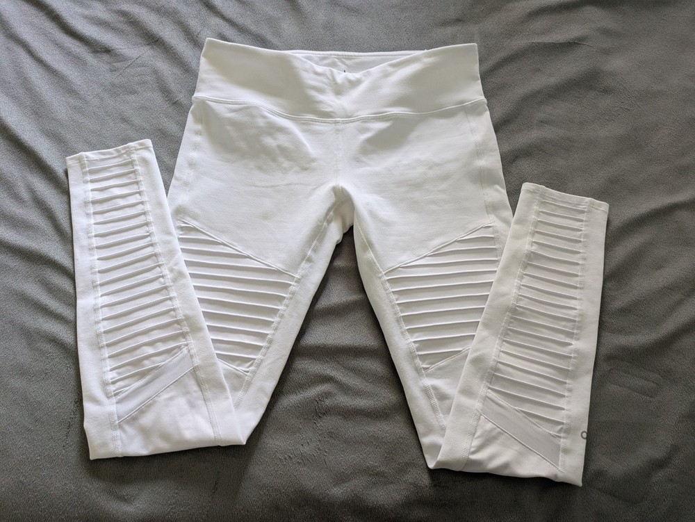 Alo Yoga Airbrush High Waisted Leggings in White Size L
