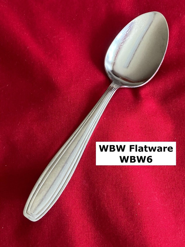 WBW6 7-inch Flat Tip Stainless Steel Soup Spoon by WBW Flatware