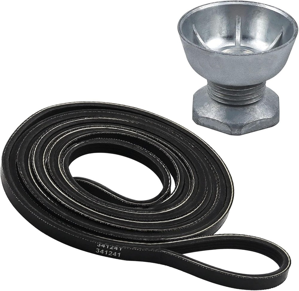 341241 Dryer Belt & 8066184 Motor Pulley for Whirlpool PS11744884 W10290525