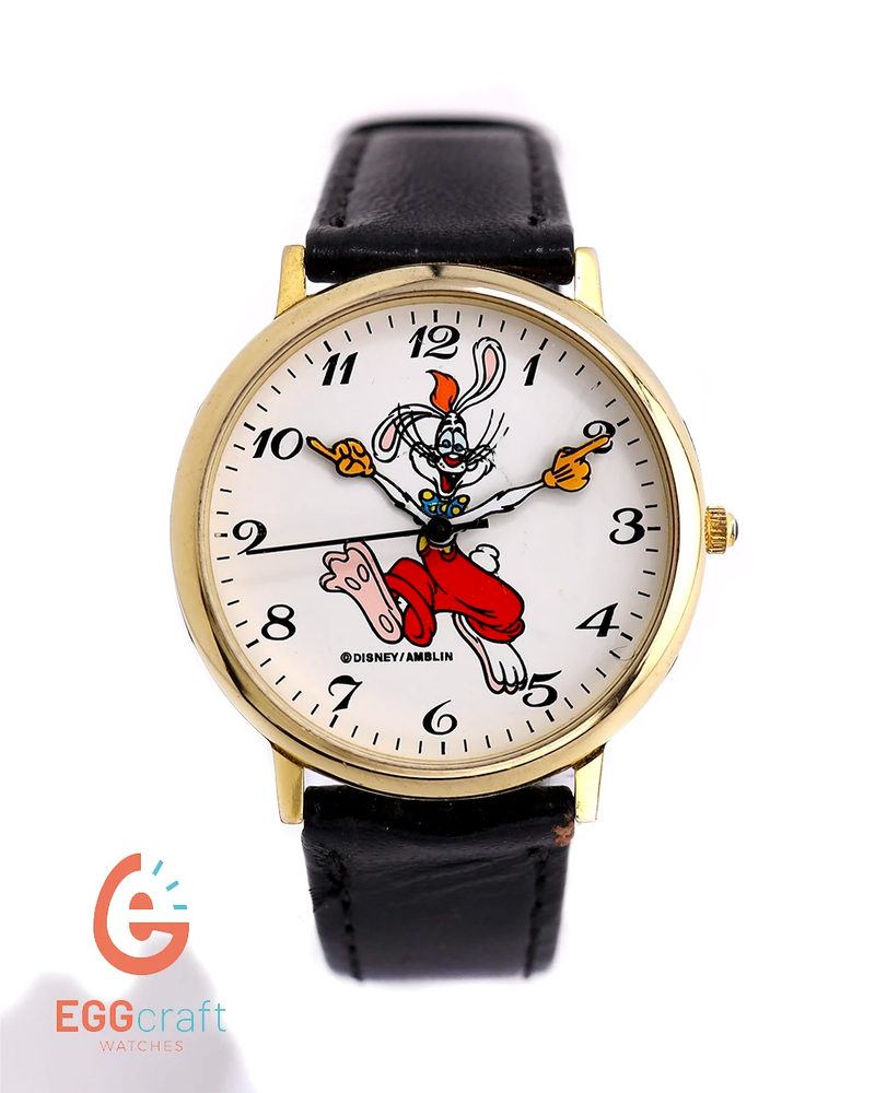 Vintage Disney Amblin Roger Rabbit Watch Japan Movement Face Glove Hands