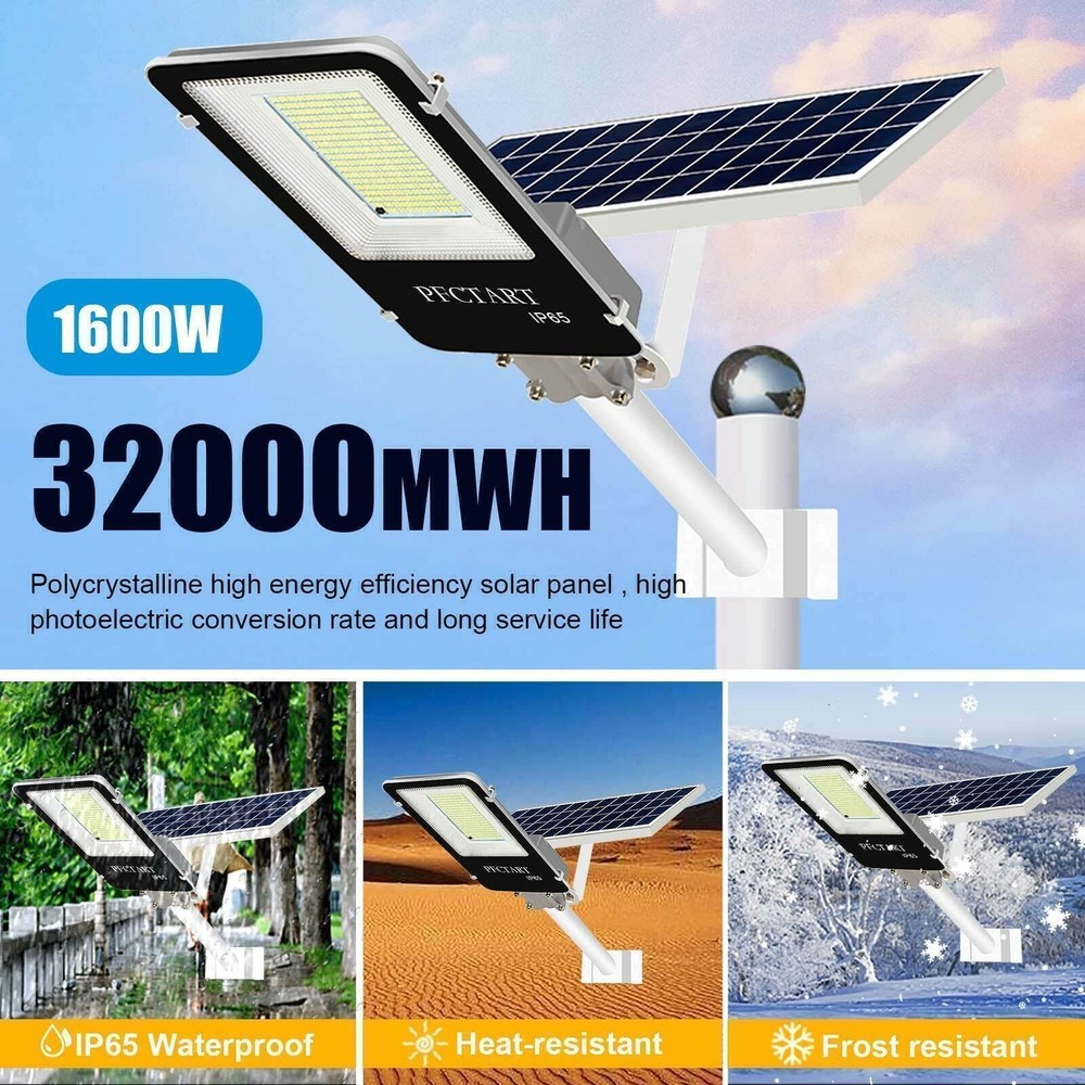 1600W 2150LED Brightest Street Light 990000 Lumens Solar LED Dusk to Dawn Light