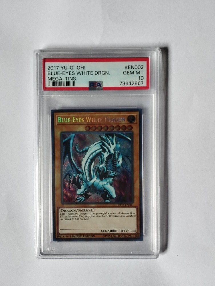Blue Eyes White Dragon CT14 Secret Rare 1st Edition PSA 10 Graded