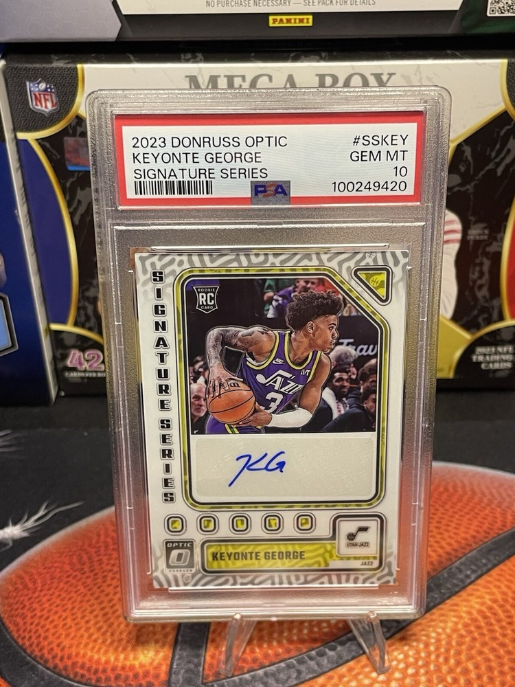 Keyonte George Signature Series Rookie Autograph PSA 10 Gem Mint - Donruss Optic
