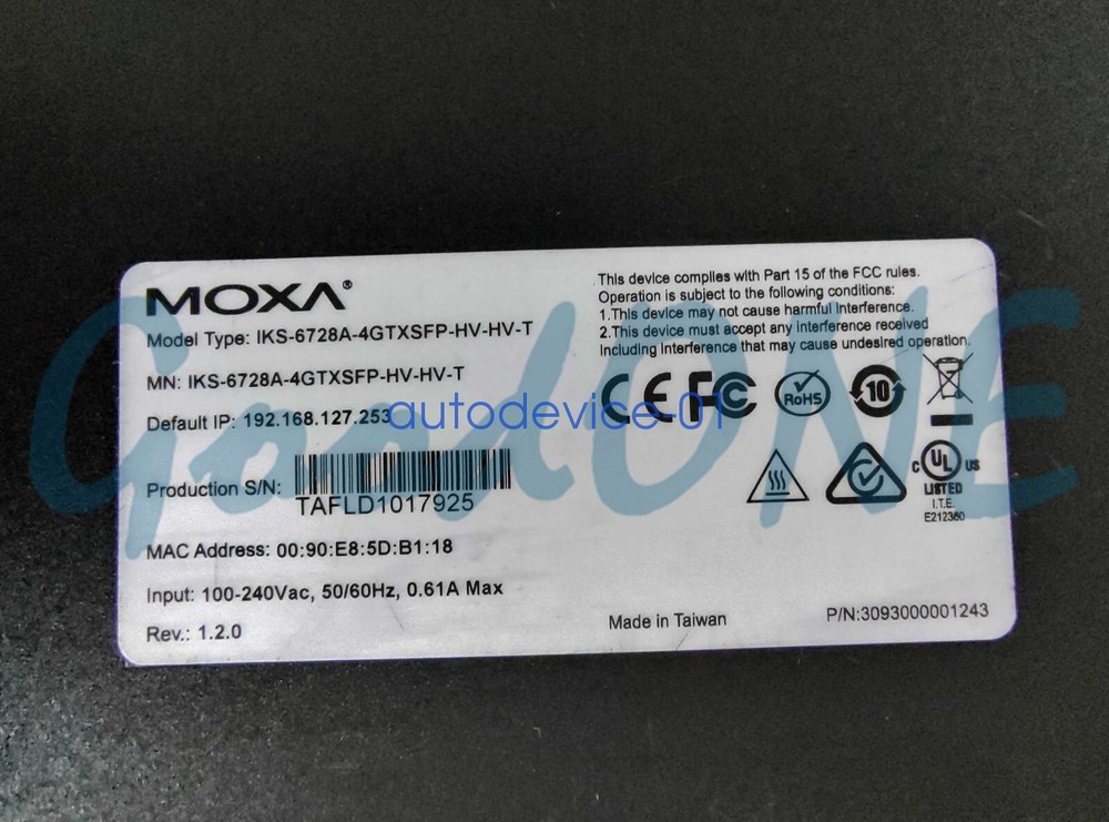 1PC New MOXA IKS-6728A-4GTXSFP-HV-HV-T Rack Type Industrial Switch DHL/FedEx