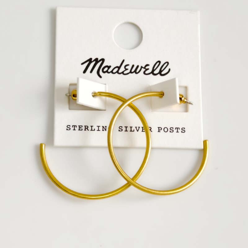 35mm MadeWell Thin Open Hoop Earrings Gift Vintage Women Party Vacation Jewelry