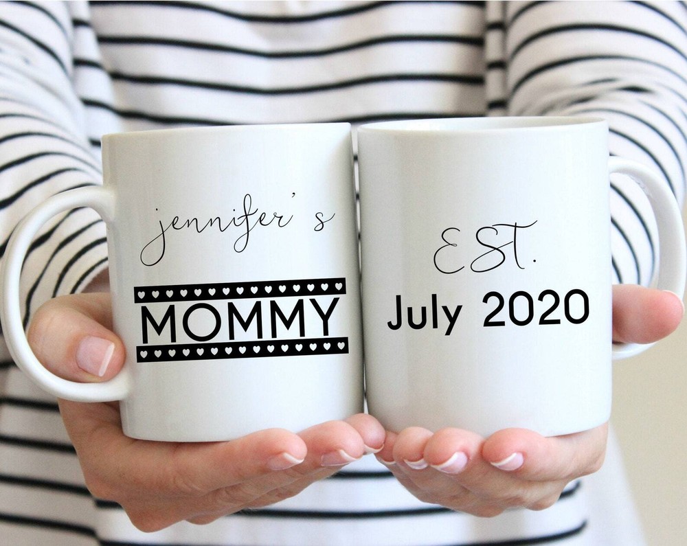 Mommy Est 2020 Mug With Name Mommy Coffee Mug Gift For Mom To Be Mug