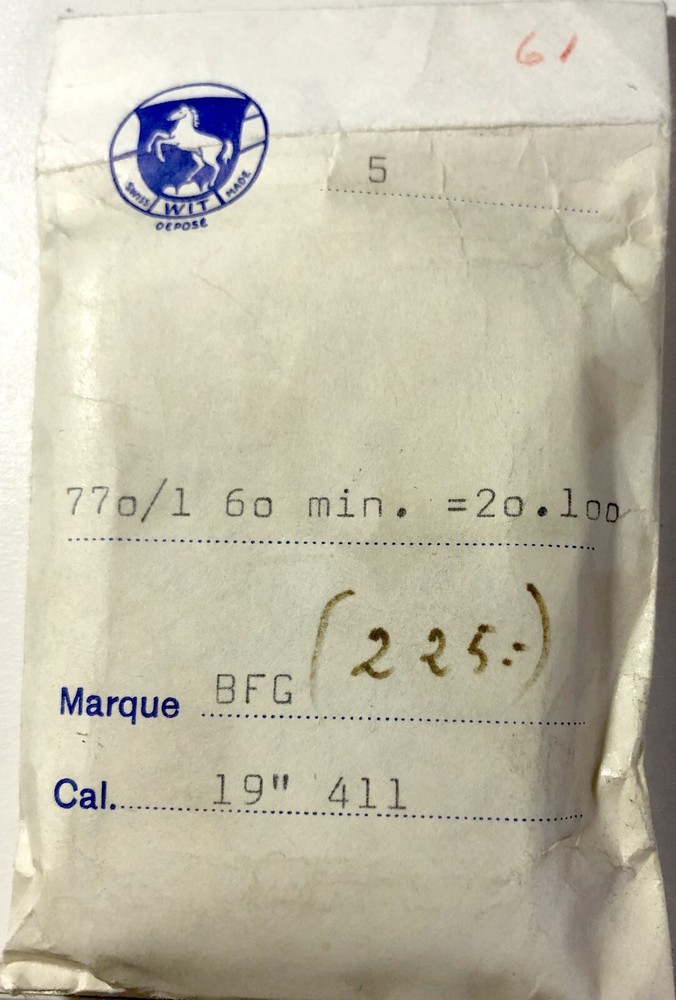 1X Mainspring WIT Cal. 411 19