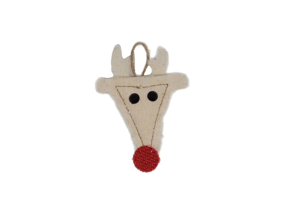 Reindeer Burlap Ornament